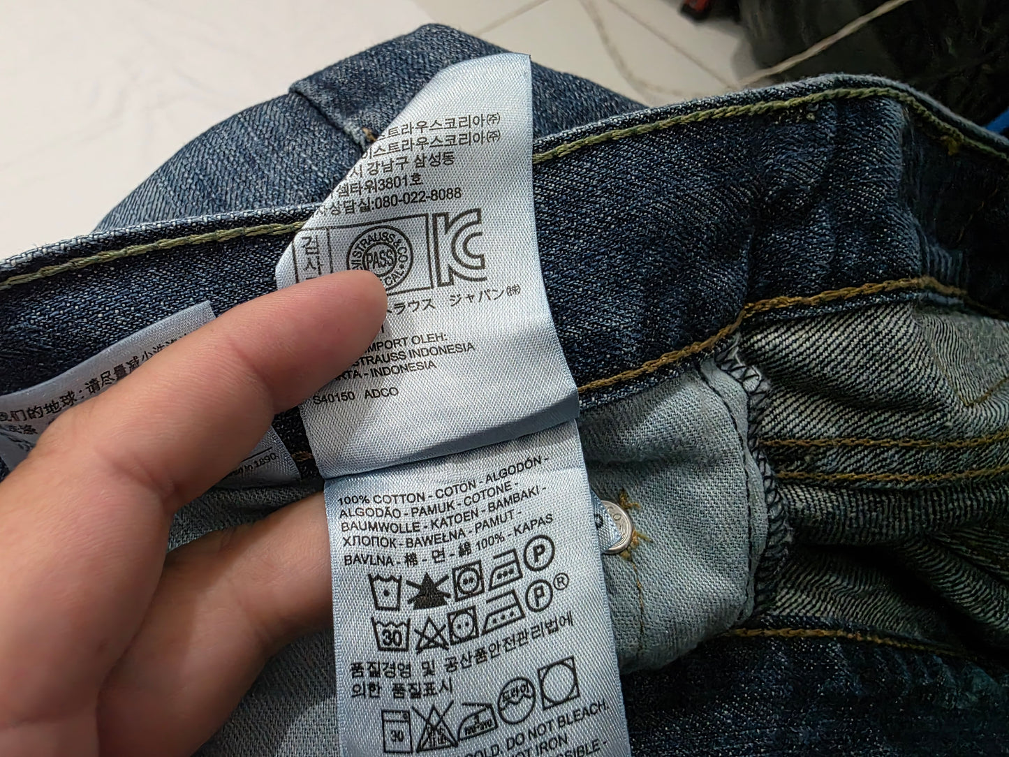Pantalon Recto Bota Levis 527 32x34 Azul (Usado)