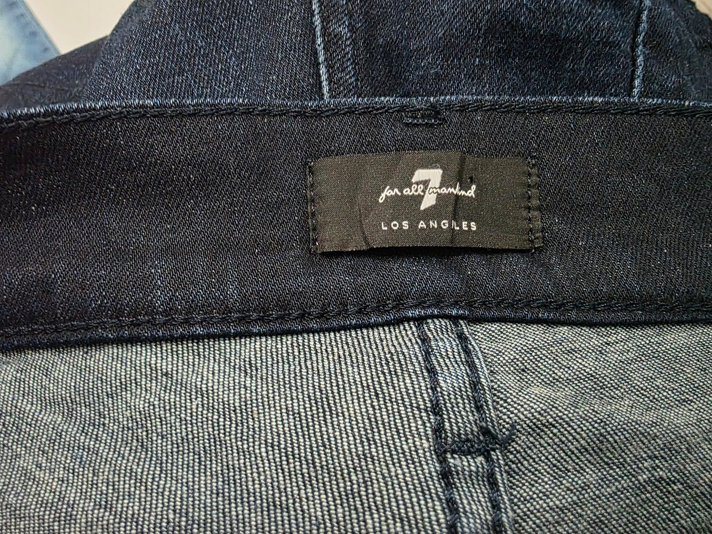 Pantalon For All Mankind 7 Recto 33 Azul Marino (Usado)