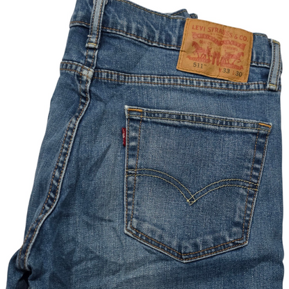 Pantalon Slim Fit Levis 511 33x30 Azul Claro (Usado)