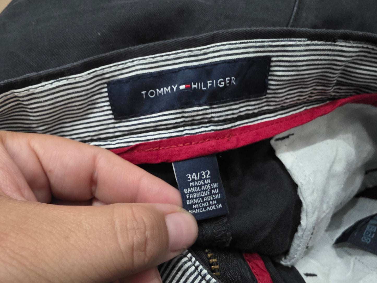 Pantalon Recto Tommy Hilfiger 34x32 Negro (Usado)