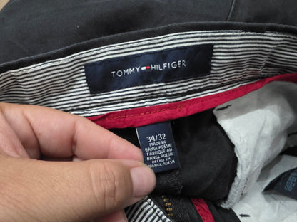 Pantalon Recto Tommy Hilfiger 34x32 Negro (Usado)