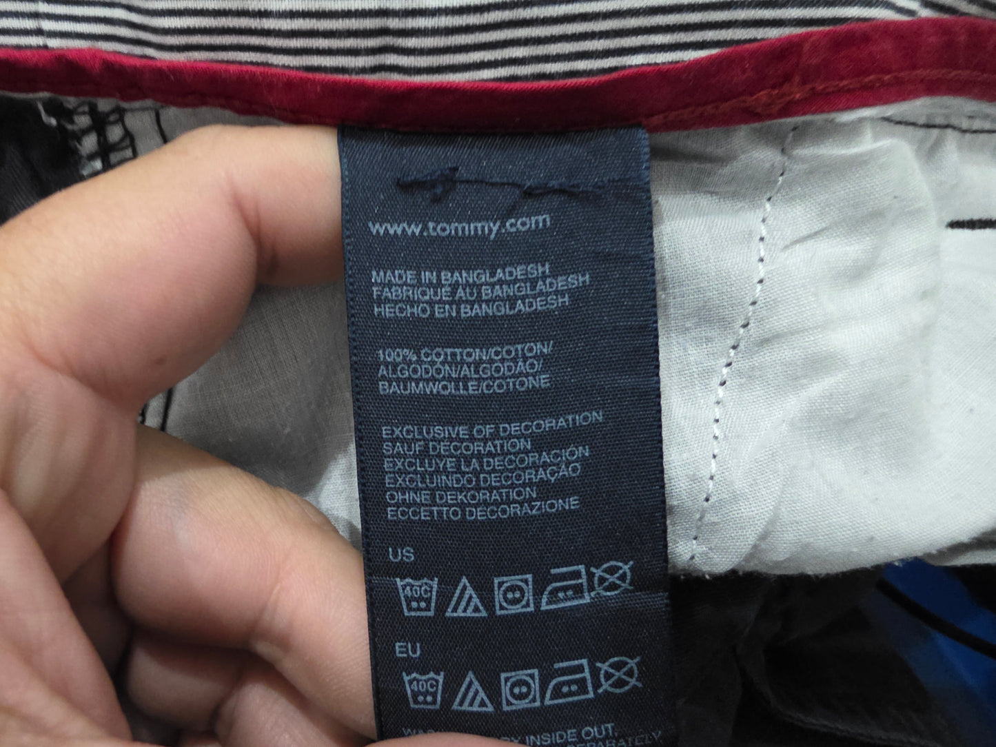 Pantalon Recto Tommy Hilfiger 34x32 Negro (Usado)