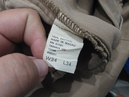 Pantalon Relaxed Fit Ralph Lauren 34x34 Cafe (Usado)
