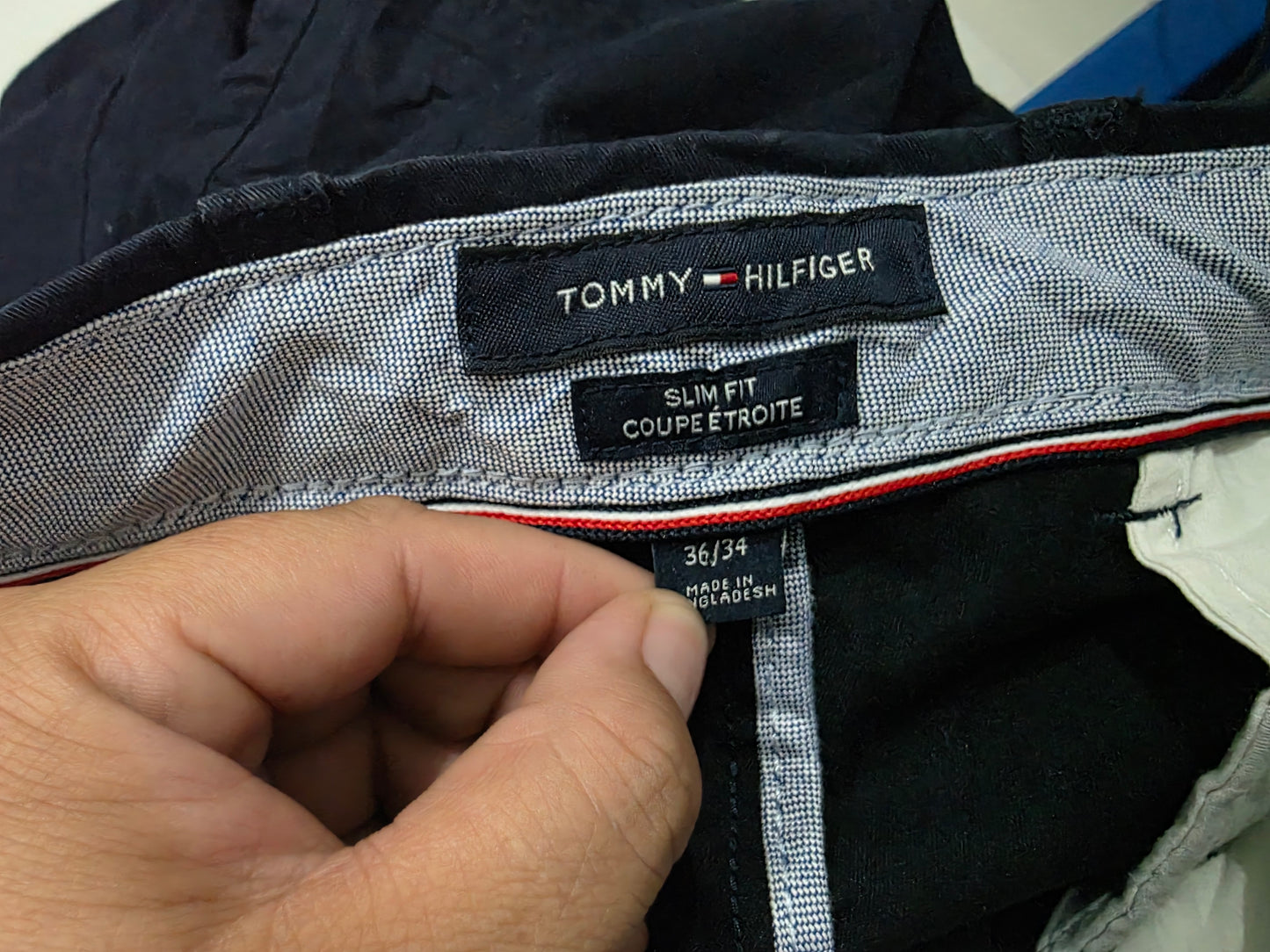 Pantalon Slim Fit Tommy Hilfiger 36x34 Azul (Usado)