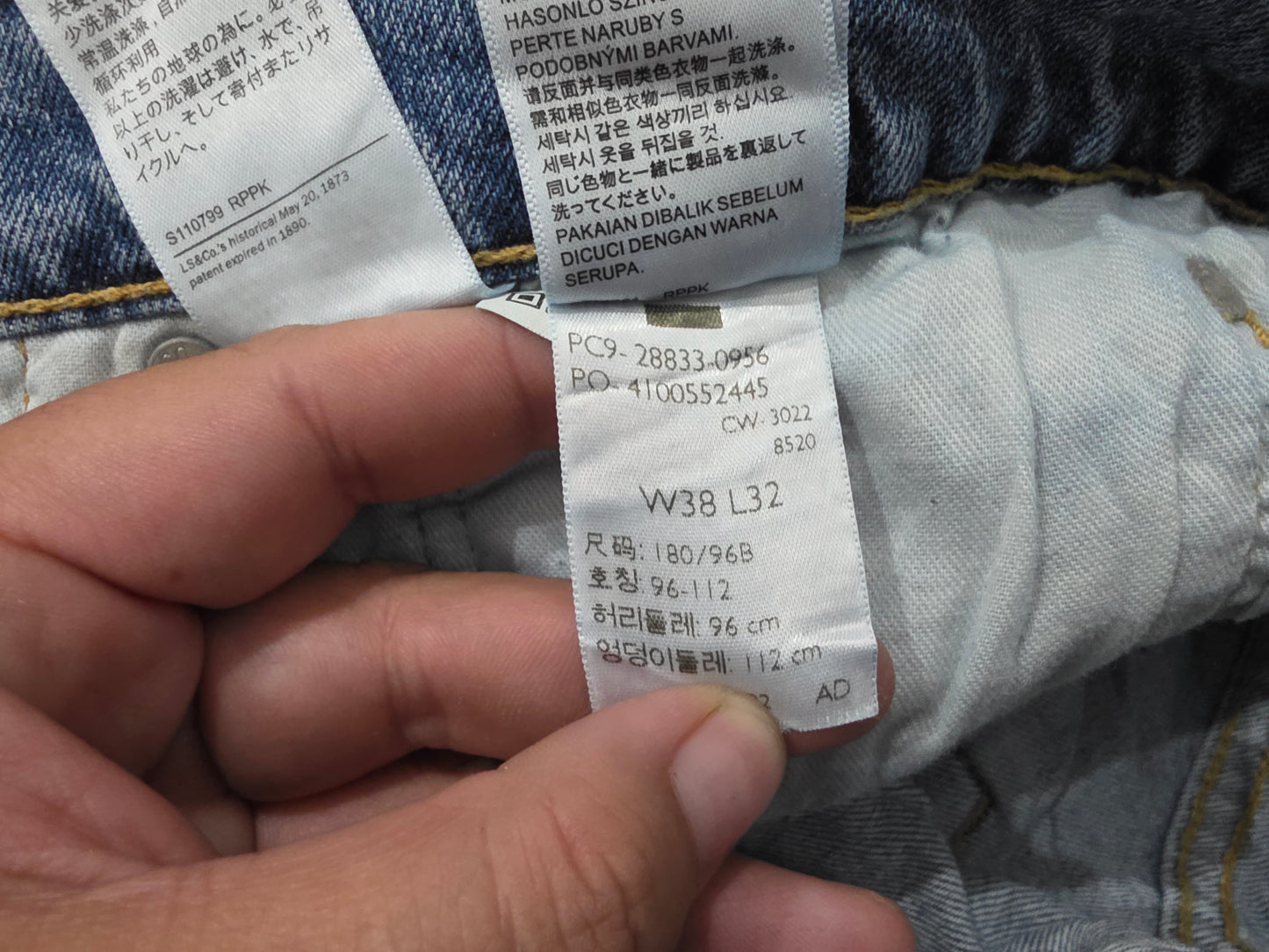 Pantalon Slim Taper Levis 512 38x32 Azul (Usado)