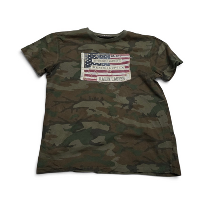 Playera Ralph Lauren Chico S Verde Camoflaje (Usado)