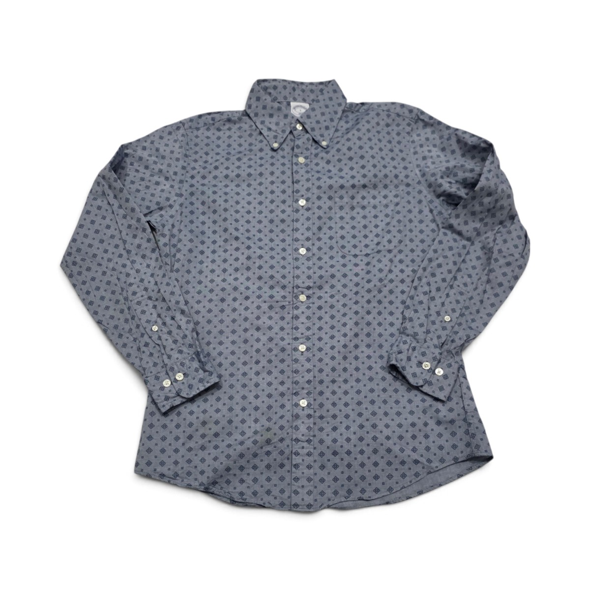 Camisa Brooks Brothers Chico S Azul Figuras (Usado)
