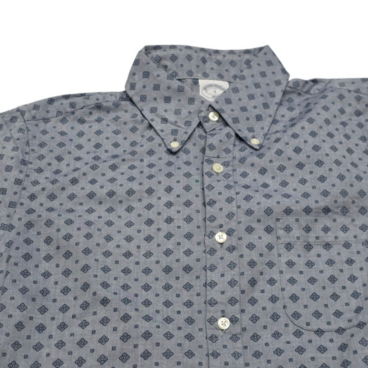 Camisa Brooks Brothers Chico S Azul Figuras (Usado)