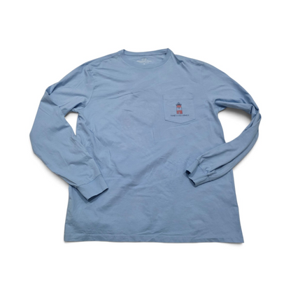 Playera Vineyard Vines Chico S Azul Claro Faro Manga Larga (Usado)