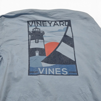Playera Vineyard Vines Chico S Azul Claro Faro Manga Larga (Usado)