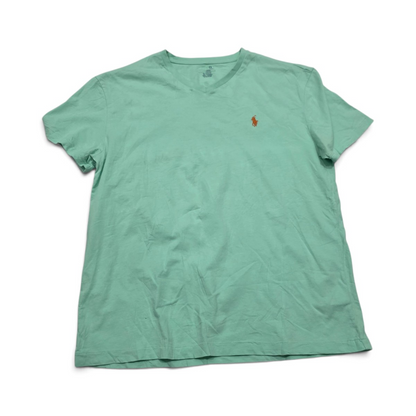 Playera Ralph Lauren Mediana M Turquesa Pony Naranja (Usado)