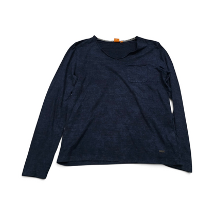 Playera Hugo Boss Mediana M Azul Manga Larga (Usado)