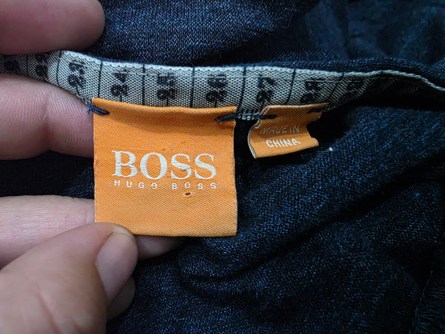 Playera Hugo Boss Mediana M Azul Manga Larga (Usado)