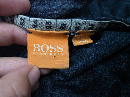 Playera Hugo Boss Mediana M Azul Manga Larga (Usado)
