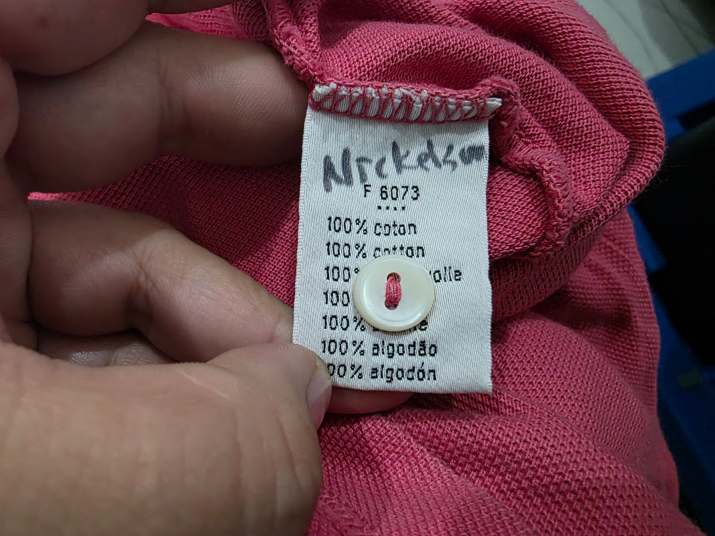 Playera Lacoste Vintage Washe Medianam Fr 4 Rosa Deslavado (Usado)