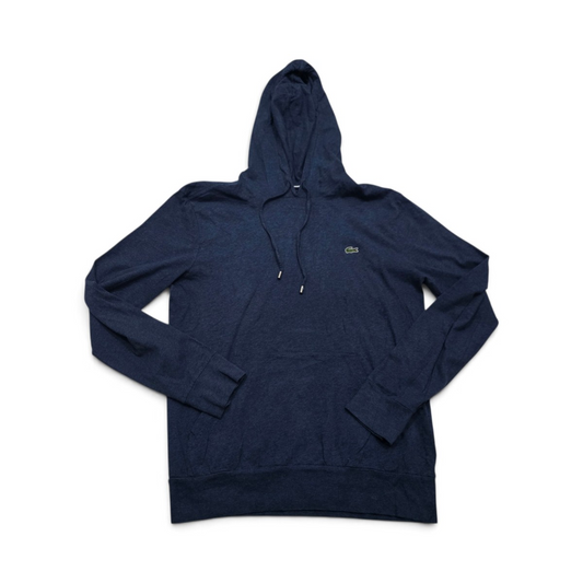 Playera Lacoste Mediana M Azul Maga Larga Con Gorro (Usado)