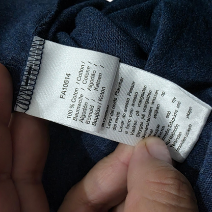 Playera Lacoste Mediana M Azul Maga Larga Con Gorro (Usado)