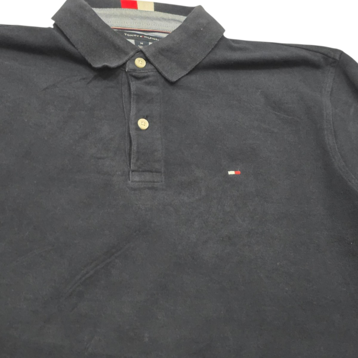 Playera Tommy Hilfiger Mediana M Azul Manga Larga (Usado)