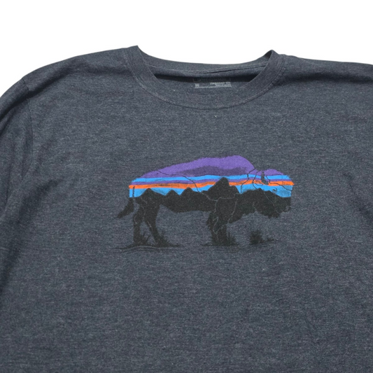 Playera Patagonia Mediana M Azul Manga Larga (Usado)