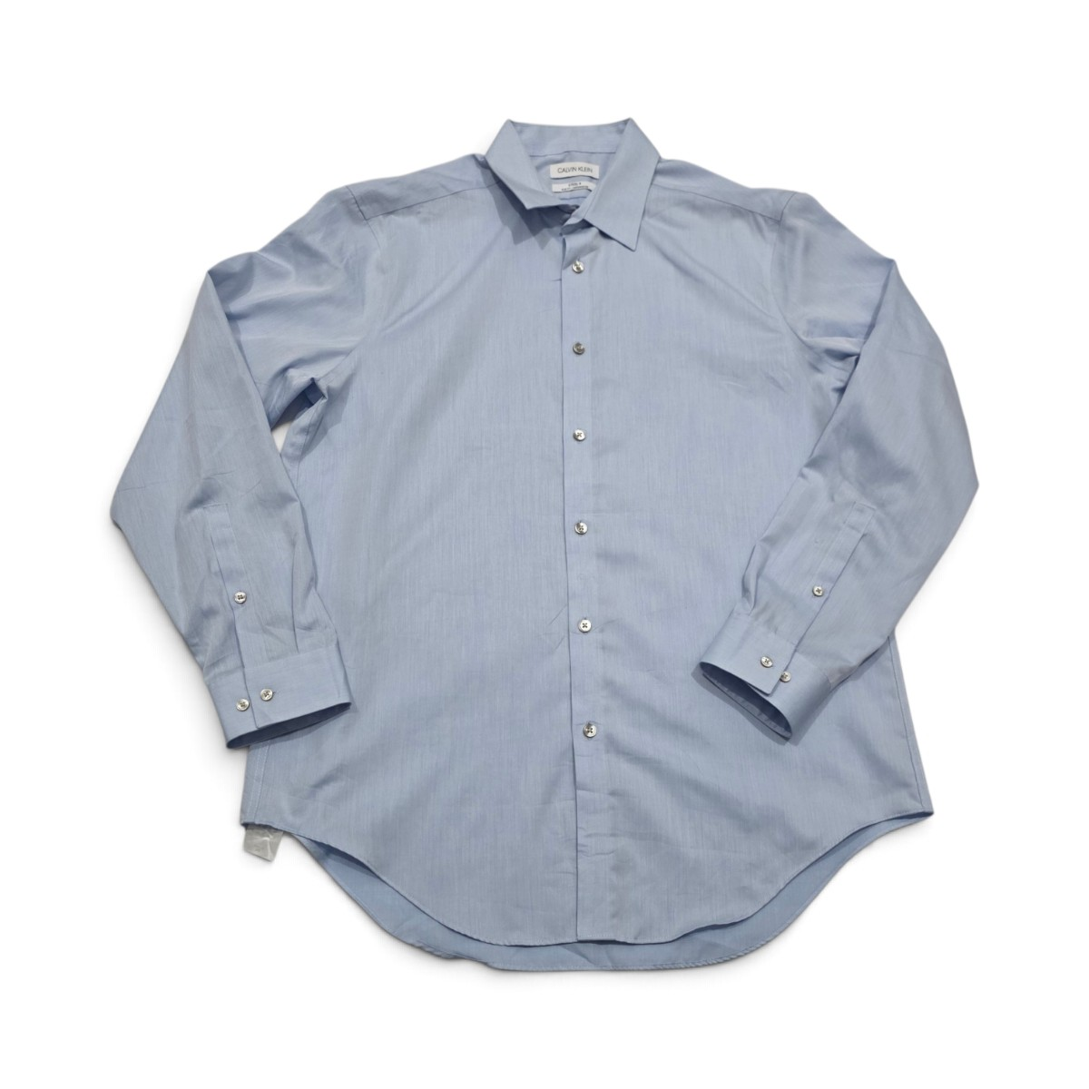 Camisa Calvin Klein Grande L Azul 16 32-33 Slimfit Steel