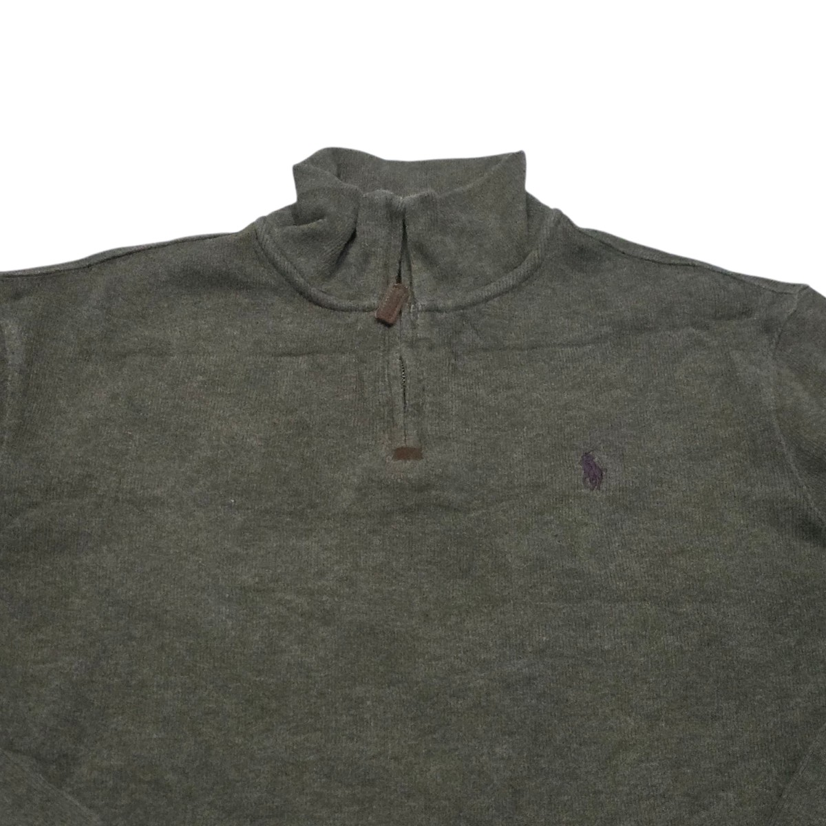 Sueter Ralph Lauren Grande L Verde Pony Morado (Usado)