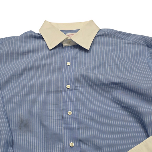 Camisa Brooks Brothers Grande L Azul Lineas (Usado)