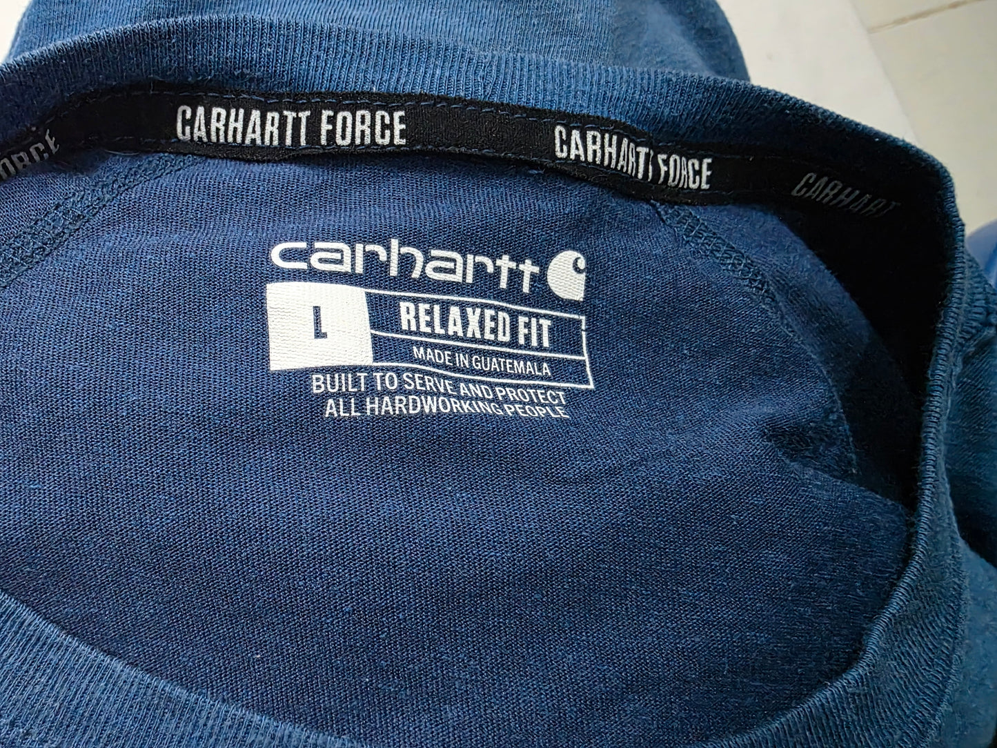 Playera Relaxed Fit Carhartt Grande L Azul (Usado)