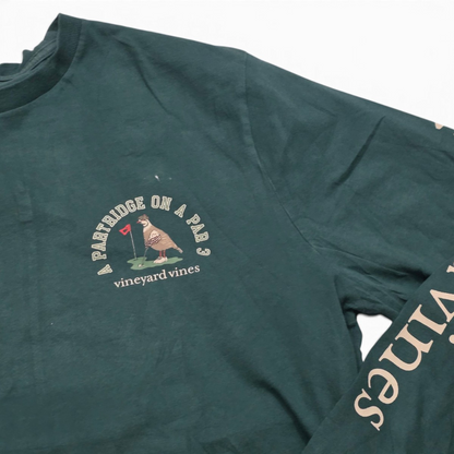 Playera Vineyard Vines Graande L Verde Pajaro Manga Larga (Usado)