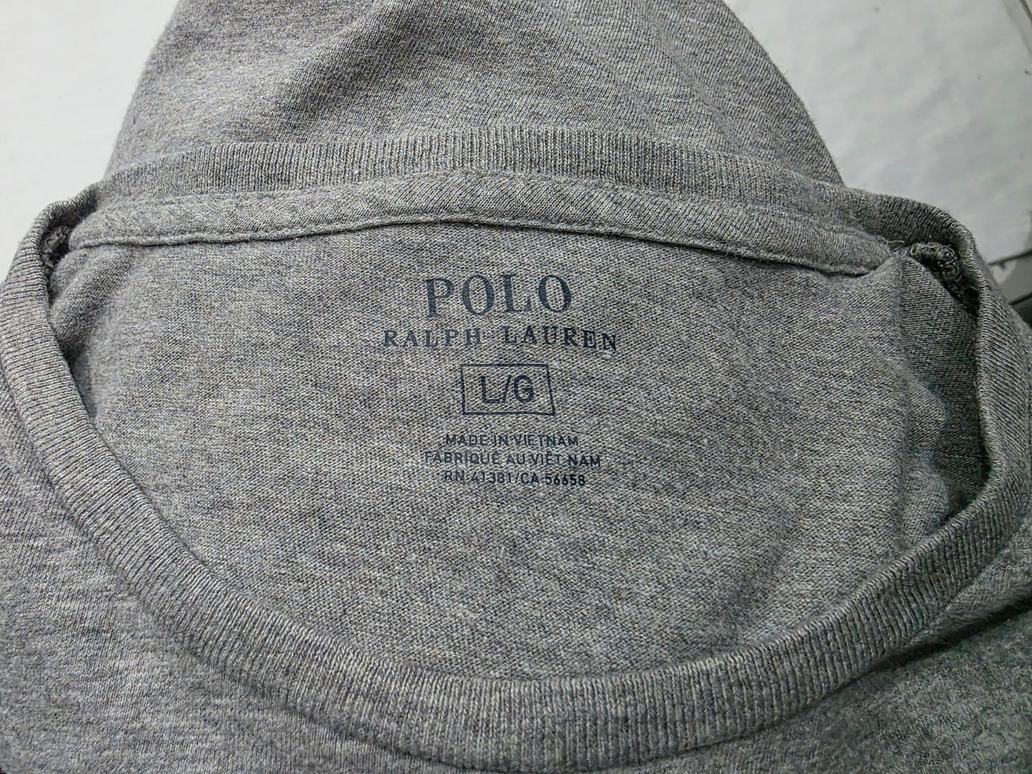 Playera Ralph Lauren Grande L Gris Pony Verde Cuello Redondo (Usado)