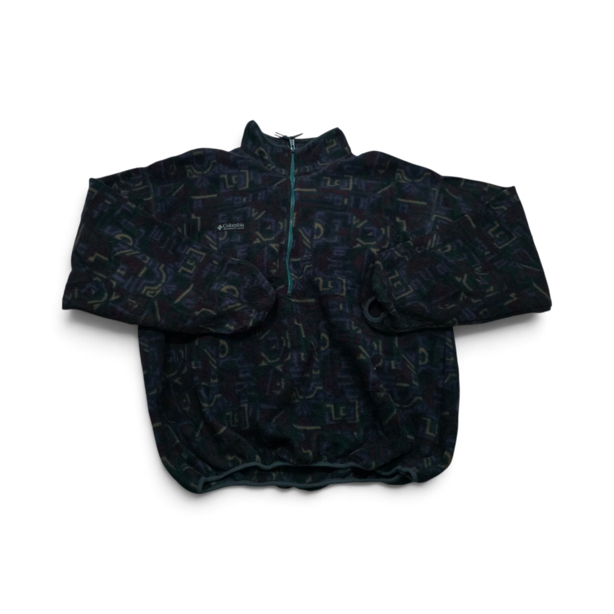 Sudadera Polar Vintage Columbia Grande L Verde Azul (Usado)