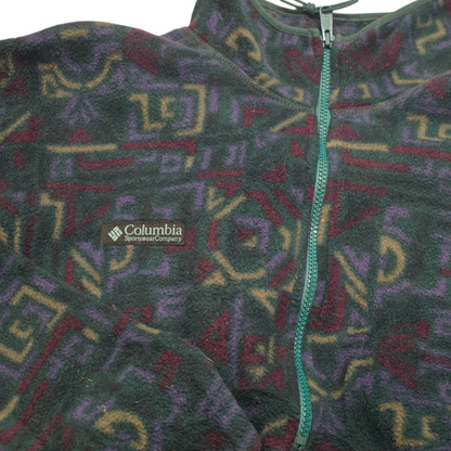 Sudadera Polar Vintage Columbia Grande L Verde Azul (Usado)