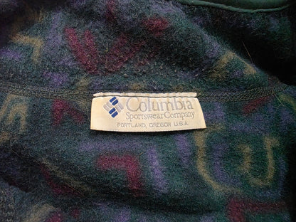 Sudadera Polar Vintage Columbia Grande L Verde Azul (Usado)