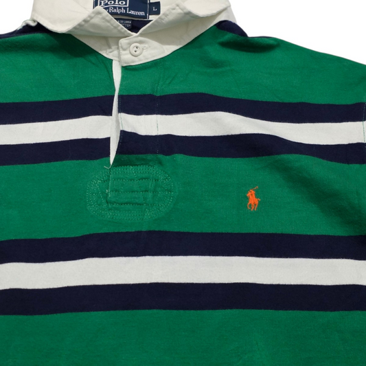 Playera Ralph Lauren Grande L Verde Polo Manga Larga (Usado)