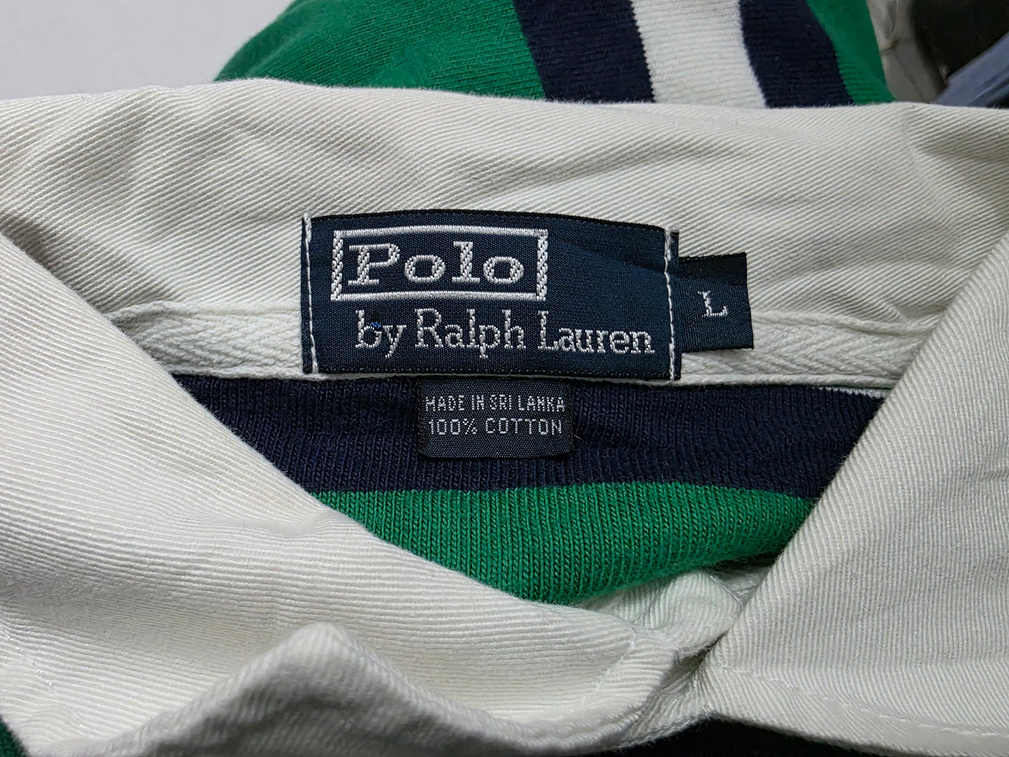 Playera Ralph Lauren Grande L Verde Polo Manga Larga (Usado)