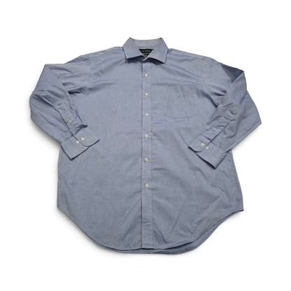 Camisa Ralph Lauren Grande L Azul 16 1/2 32-33 Classic Fit