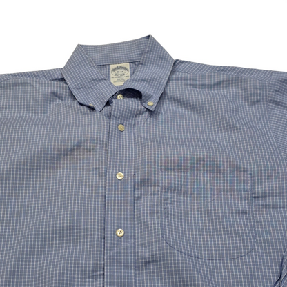 Camisa Brooks Brothers Grande L Cuadro Azul (Usado)