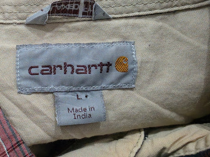Camisa Carhartt Grande L Cuado Negro Y Rojo (Usado)