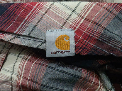 Camisa Carhartt Grande L Cuado Negro Y Rojo (Usado)