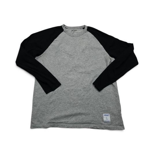 Playera Carhartt Grande L Gris Y Negro Manga Larga (Usado)