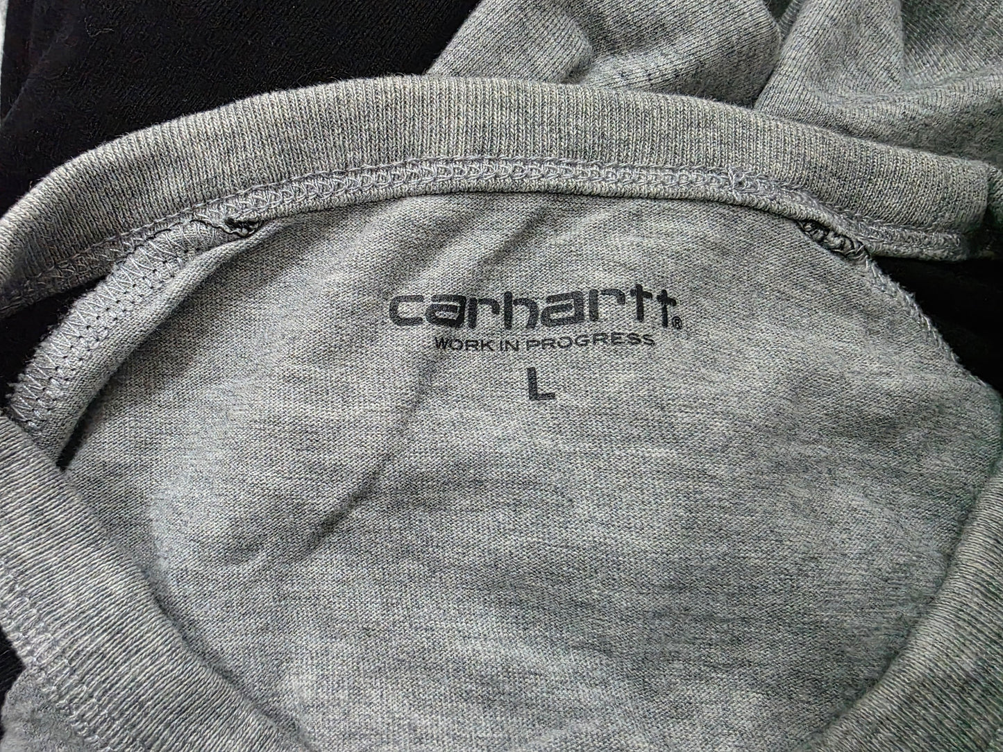 Playera Carhartt Grande L Gris Y Negro Manga Larga (Usado)