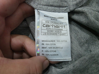 Playera Carhartt Grande L Gris Y Negro Manga Larga (Usado)