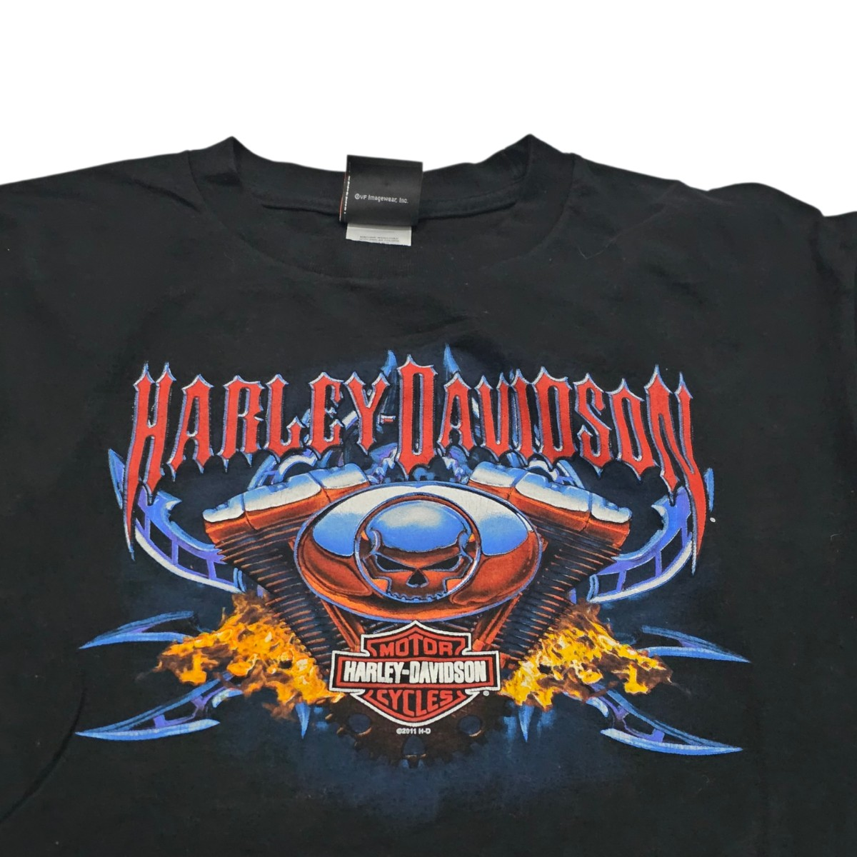 Playera Harley Davidson Grande L White Mountain Negro (Usado)
