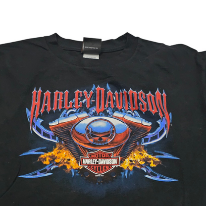 Playera Harley Davidson Grande L White Mountain Negro (Usado)