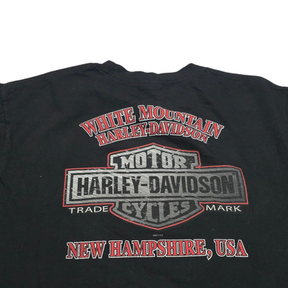 Playera Harley Davidson Grande L White Mountain Negro (Usado)