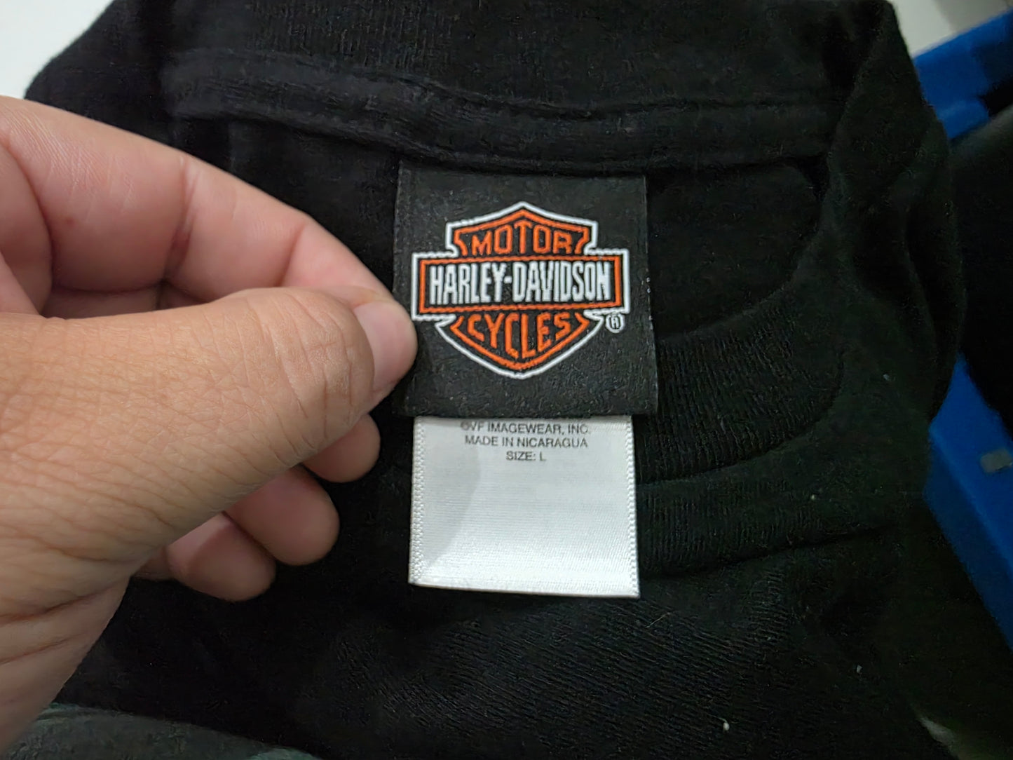 Playera Harley Davidson Grande L White Mountain Negro (Usado)