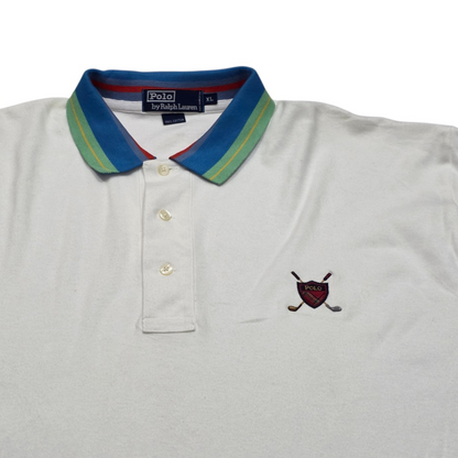 Playera Polo Ralph Lauren Xgrande Xl Blanco Escudo (Usado)