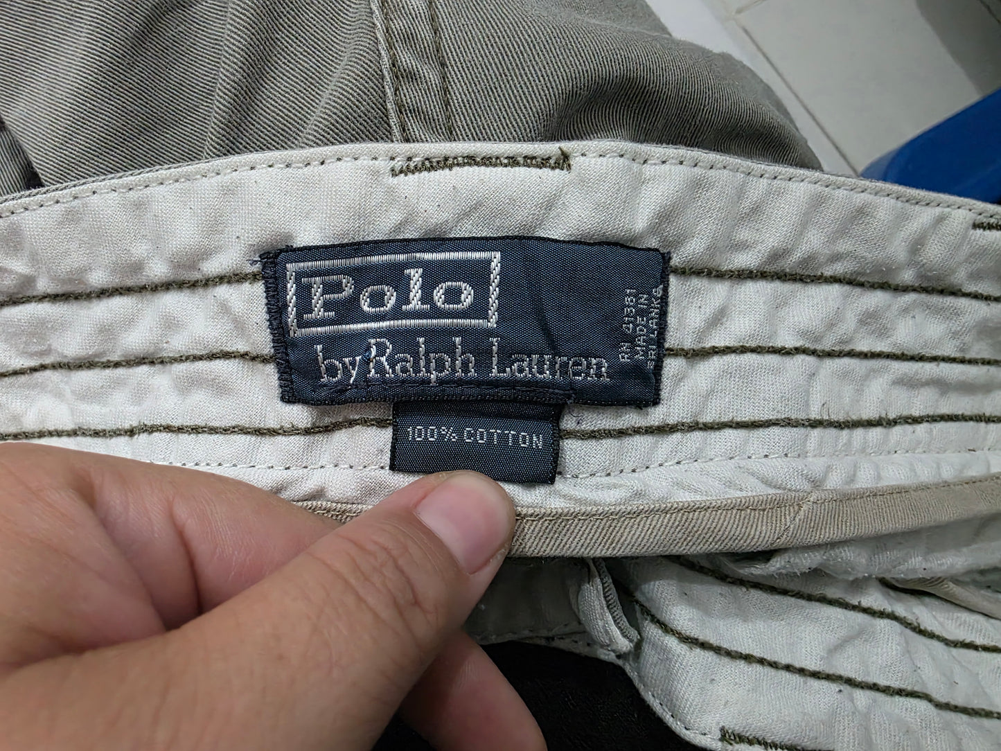 Bermuda Cargo Ralph Lauren Talla 38 Verde (Usado)