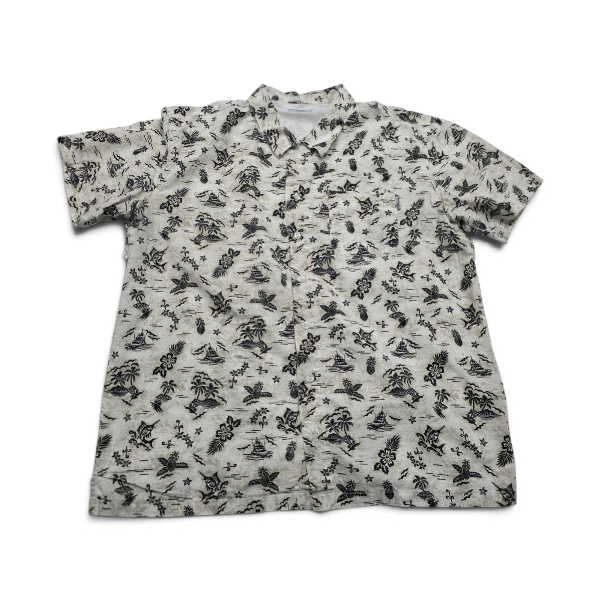Camisa Columbia Xgrande Xl Cafe Figuras Manga Corta (Usado)