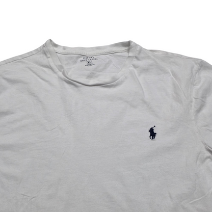 Playera Ralph Lauren Xgrande Xl Blanco Manga Larga Pony Azul (Usado)