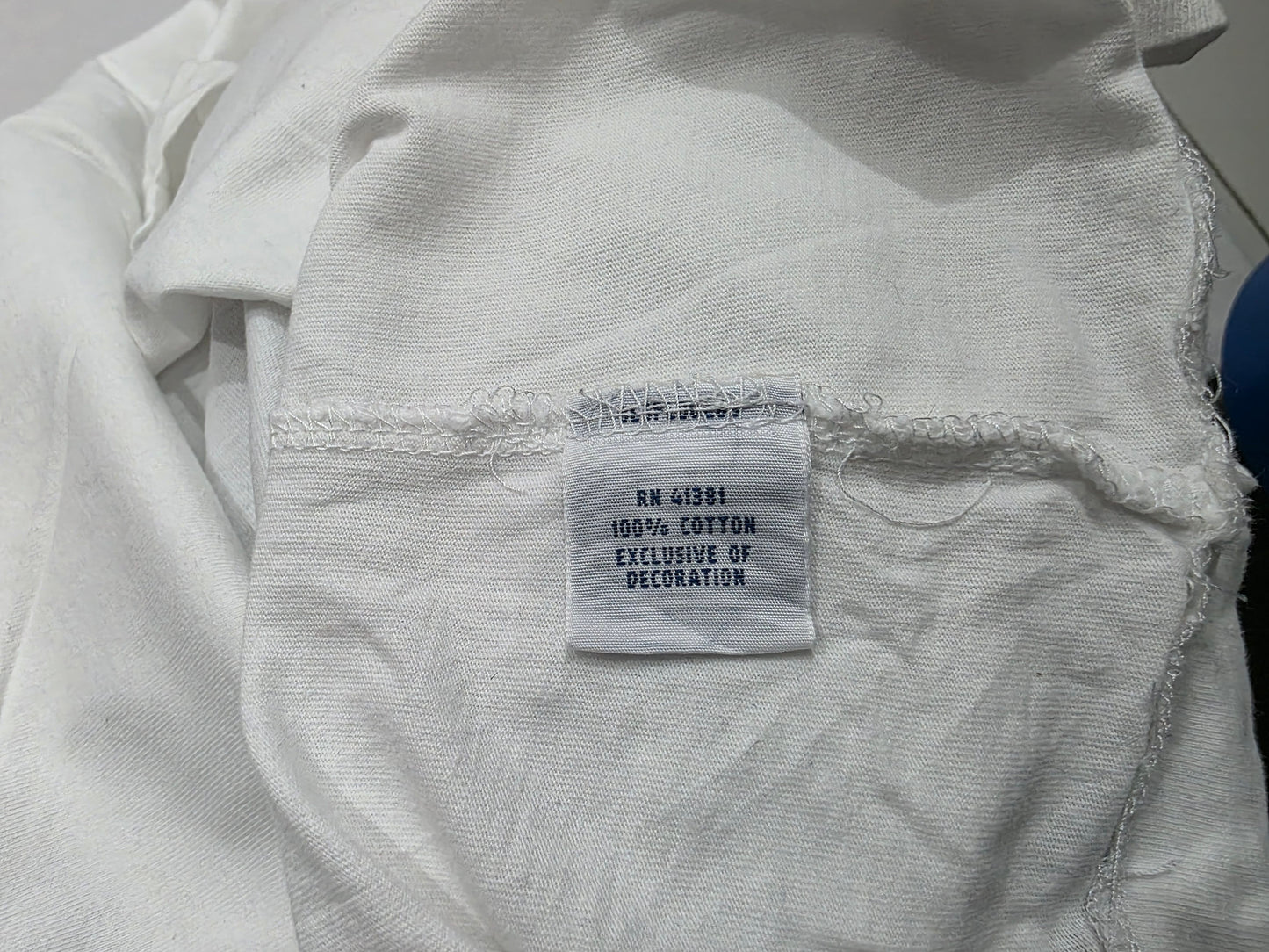 Playera Ralph Lauren Xgrande Xl Blanco Manga Larga Pony Azul (Usado)